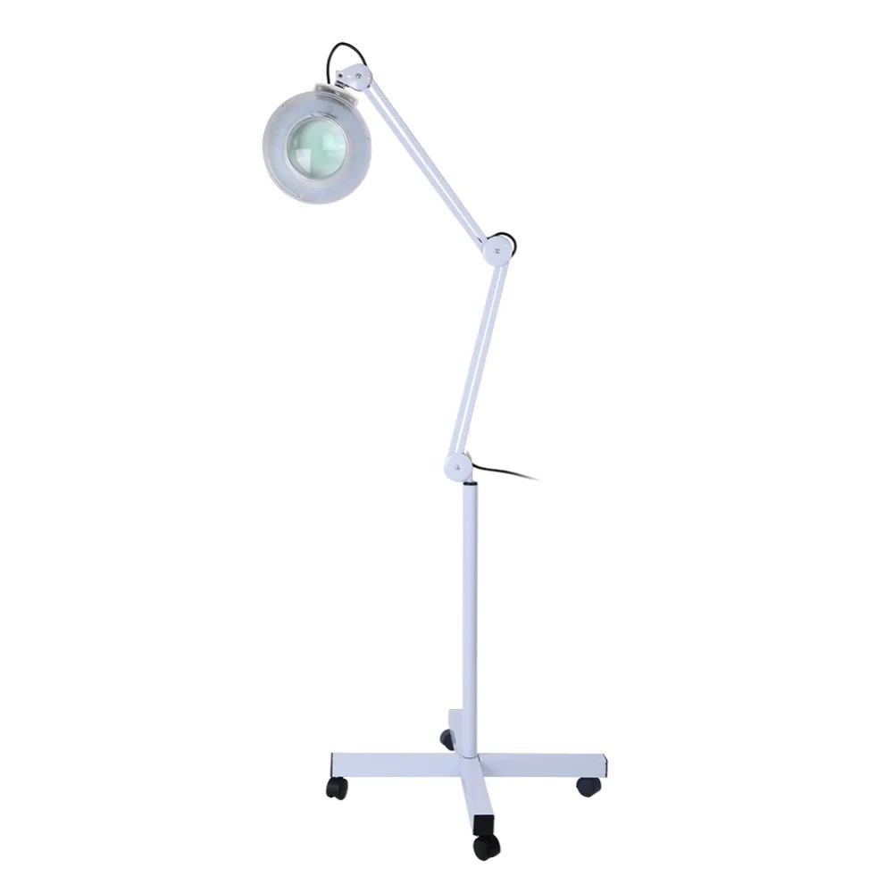 

220-240V Stand Beauty Cosmetic Makeup 5x Magnifying Lighted Magnifier Light Floor LED Lamp