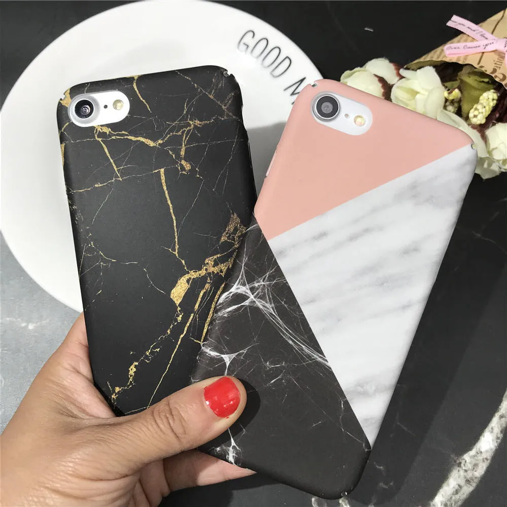 JFWEN For Coque iphone X Case Luxury Fashion marble Painted 6S 6 7 8 Plus Cases Phone Back Cover Hard PC |
