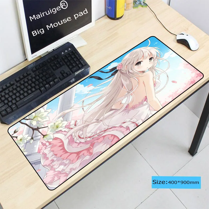 Большой скоростной коврик для мыши Mairuige 900*400*3 мм XL с японским аниме геймерский