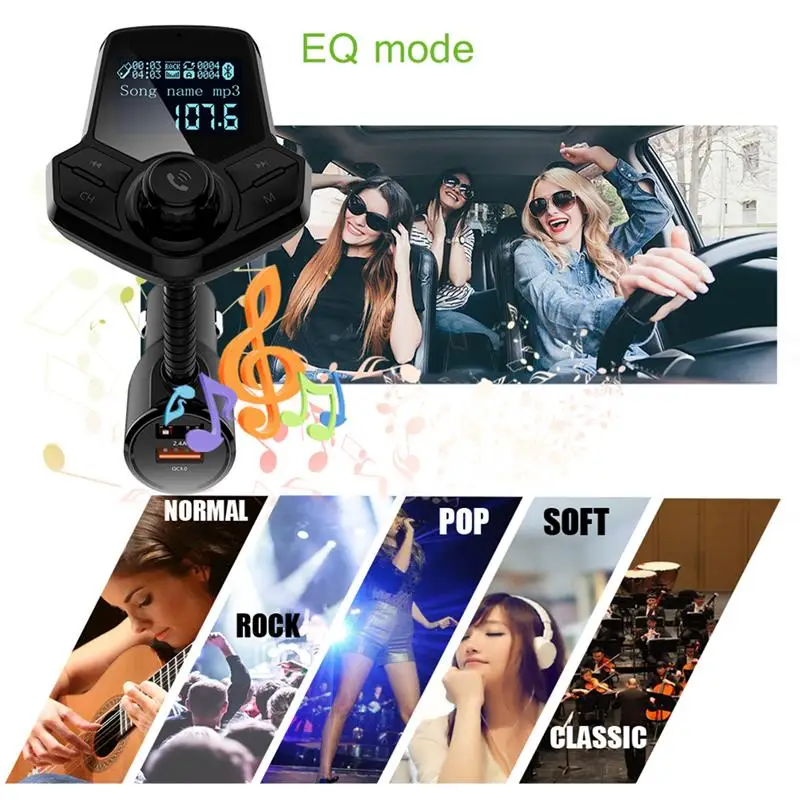 Onever FM передатчик Bluetooth 4 1 автомобильный комплект MP3 плеер USB TF карта U диск ЖК