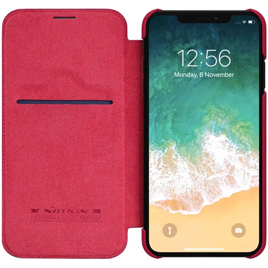 Флип-чехол Nillkin QIN для iPhone XR XS Max кожаный чехол с кармашком карт защитный