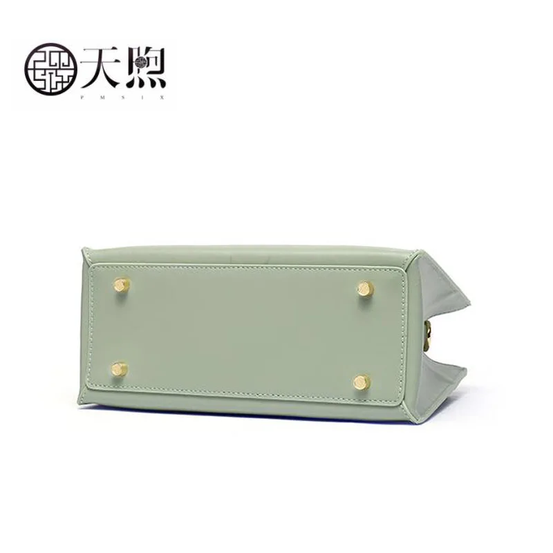 Pmsix New cowhide luxury leather printing bags designer women Leather bag shoulder crossbody for | Багаж и сумки