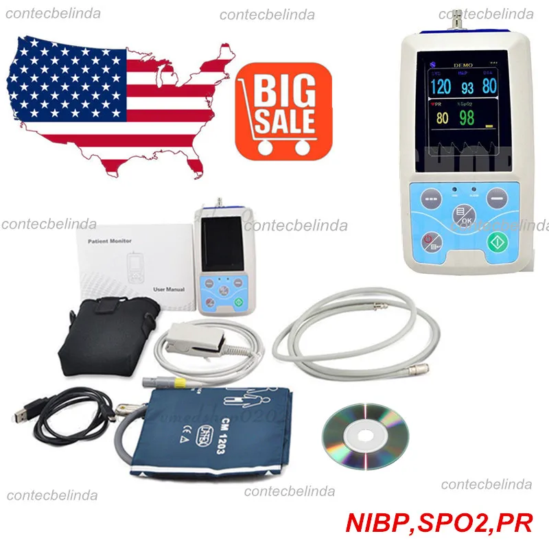 FDA CE PM50 портативный монитор пациента жизненные знаки NIBP SPO2 PR измеритель пульса новейший