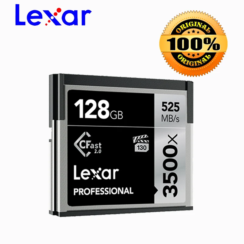 Оригинальный Lexar 525 МБ/с./с. бренд 3500x128 Гб CompactFlash CF карты памяти для Dslr камера Hd