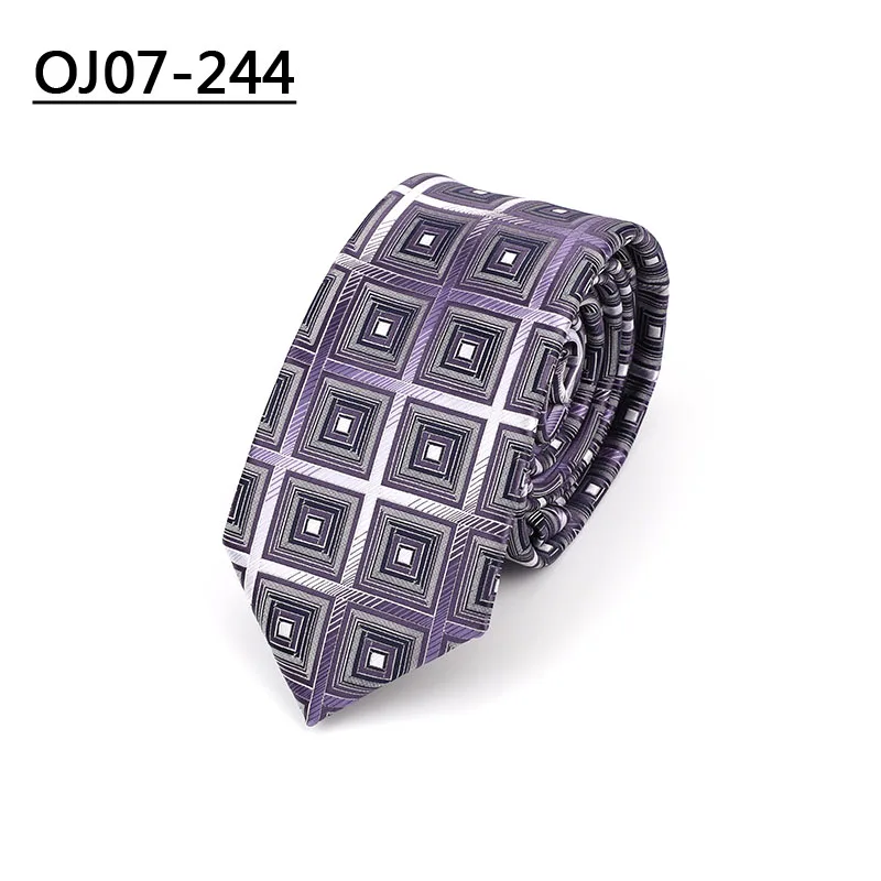 OJ07-244 YISHLINE Factory 7 см галстуки Пейсли жаккардовые галстуки для мужчин Свадебная вечеринка белая рубашка Жених Длинный Галстук Свадебные аксессуары - Цвет: OJ07-244