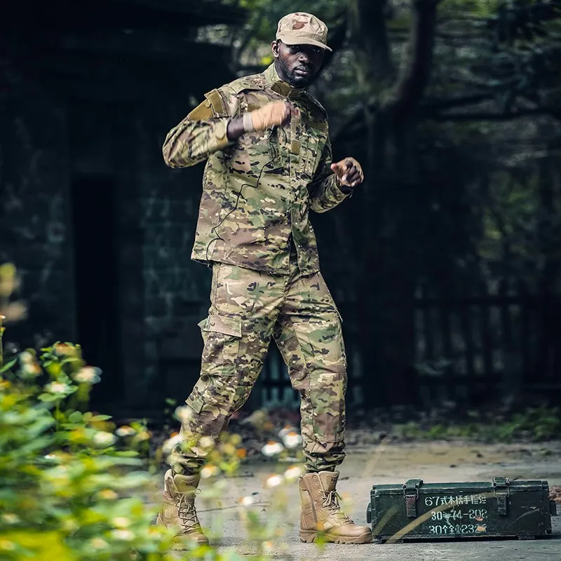 Тактическая камуфляжная военная форма, охотничья одежда, костюм для мужчин, армейская одежда, уличная дышащая Комплексная тренировочная одежда, набор