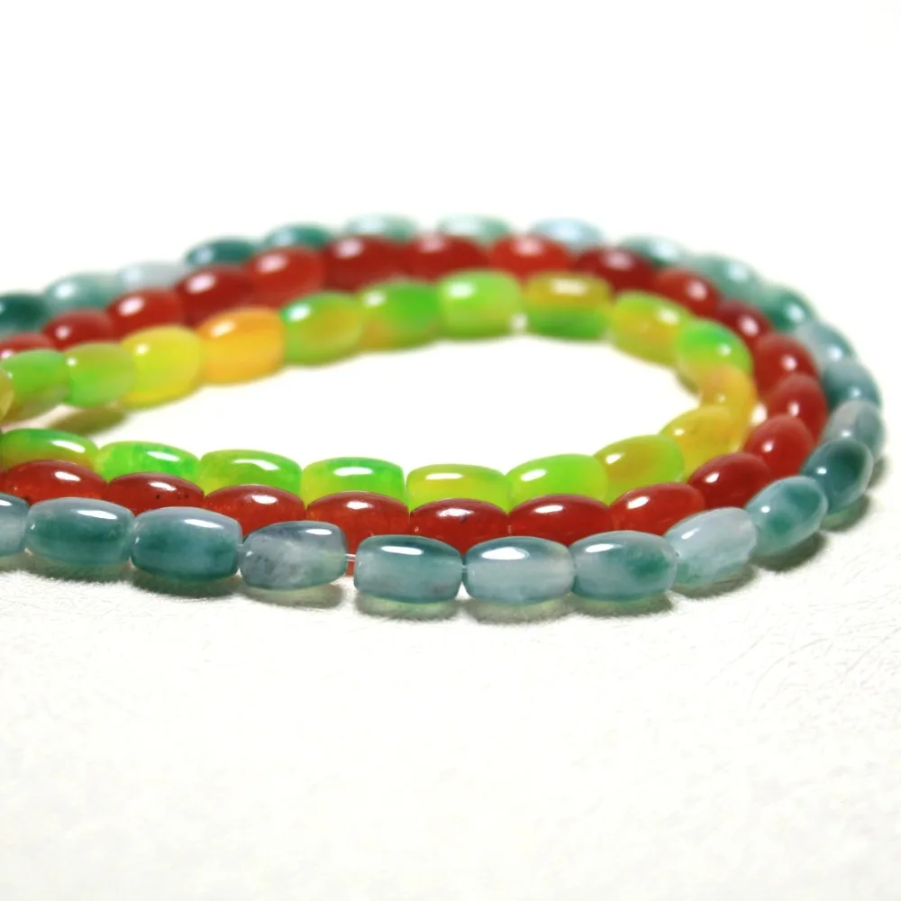 Оптовая продажа женской Девушки 6*9 мм Райс Форма 3 Цвет Натуральный Белый Камень