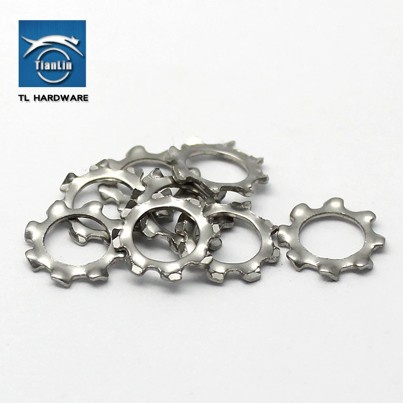 304 stainless steel GB862.1 outer toothed anti-skid gasket washer DIN6797A locking M2.5-M20 | Обустройство дома