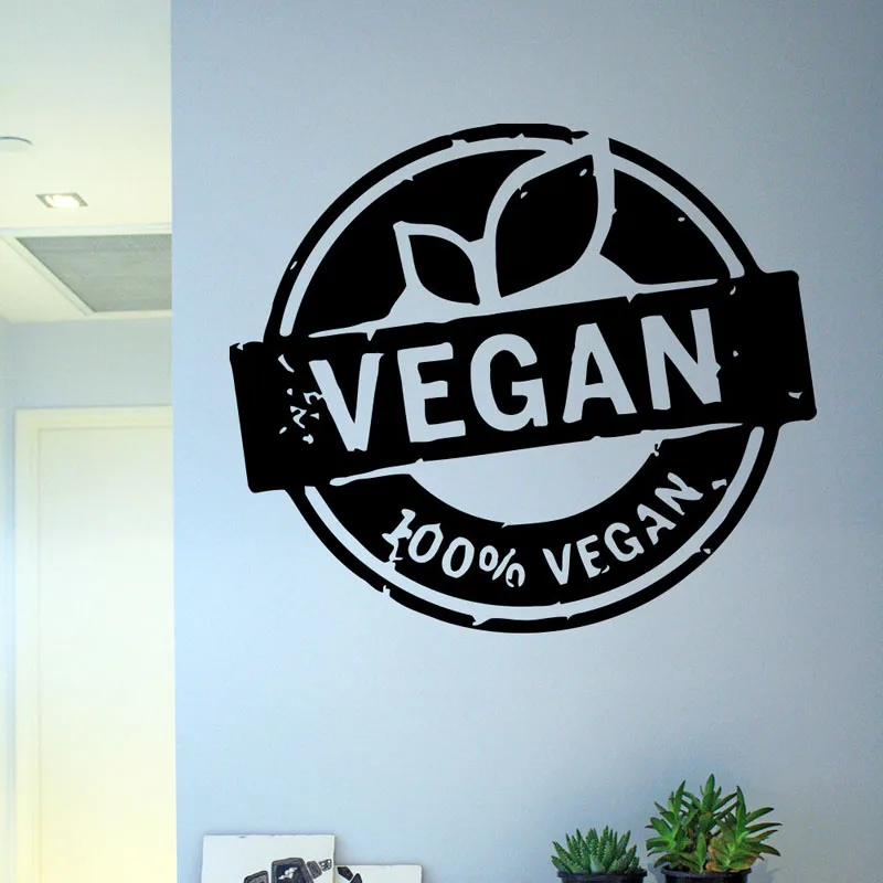 Art Vegan Power Vinyl Wall Sticker Decals Mural Room Design Decor Vegetable Nature Flora Food Health Life Removable Decal S399