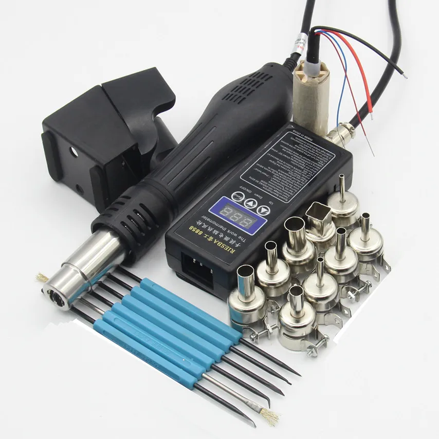 RIESBA 220V 110V Портативный BGA паяльная станция горячего воздуха Тепловая пушка 8858