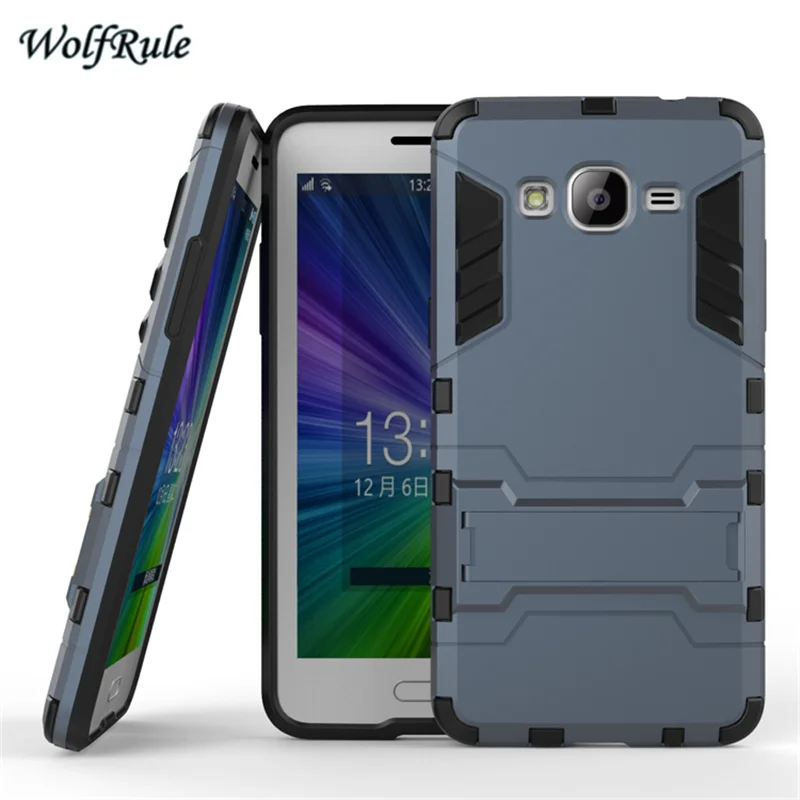 Чехол для Samsung Galaxy Grand Prime из ТПУ и поликарбоната с подставкой бампер Жесткий чехол