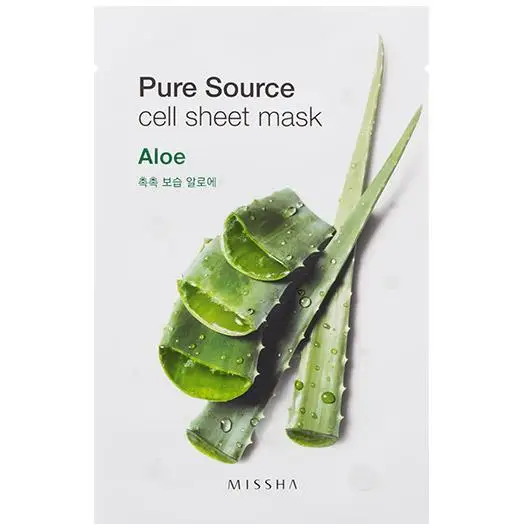 Aloe 1pcs 100 маска для лица из Кореи, маска для ухода за кожей, увлажняющая отбеливающая маска для лица MISSHA, 1 шт - Цвет: Aloe 1pcs