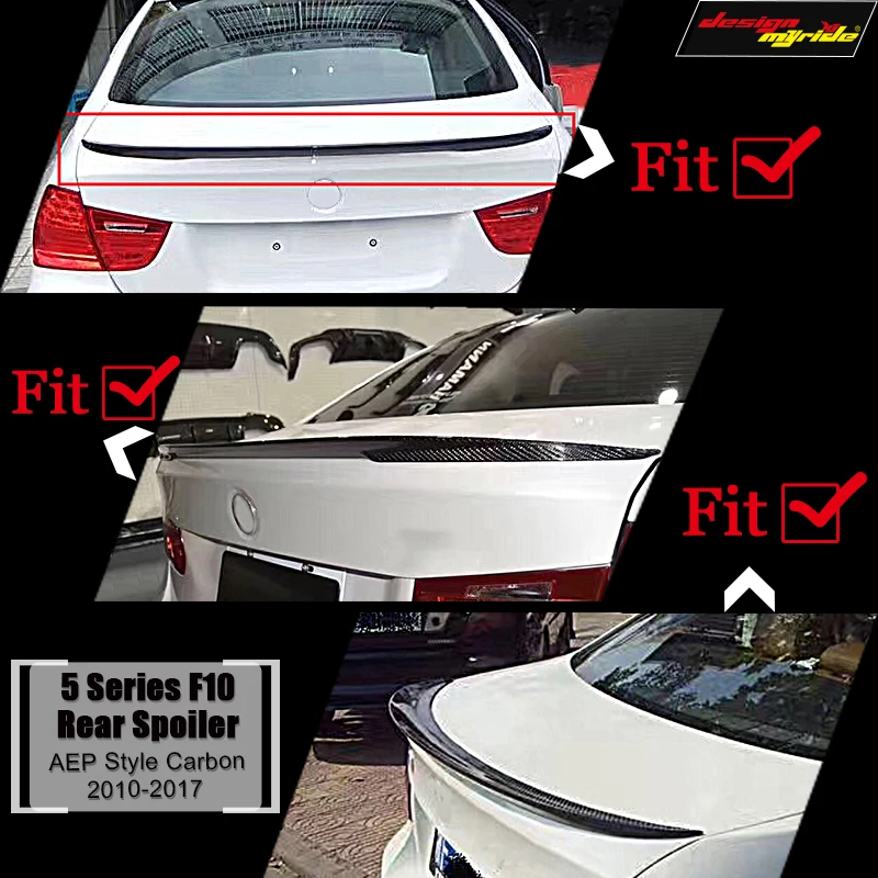 Задний спойлер F10 M Style из углеродного волокна для BMW 5 серии 520i 528i 530i 535i 550i задний