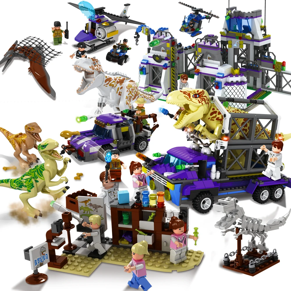 Из фильма Парк Юрского периода 2 динозавры строительные блоки тираннозавр рекс Т