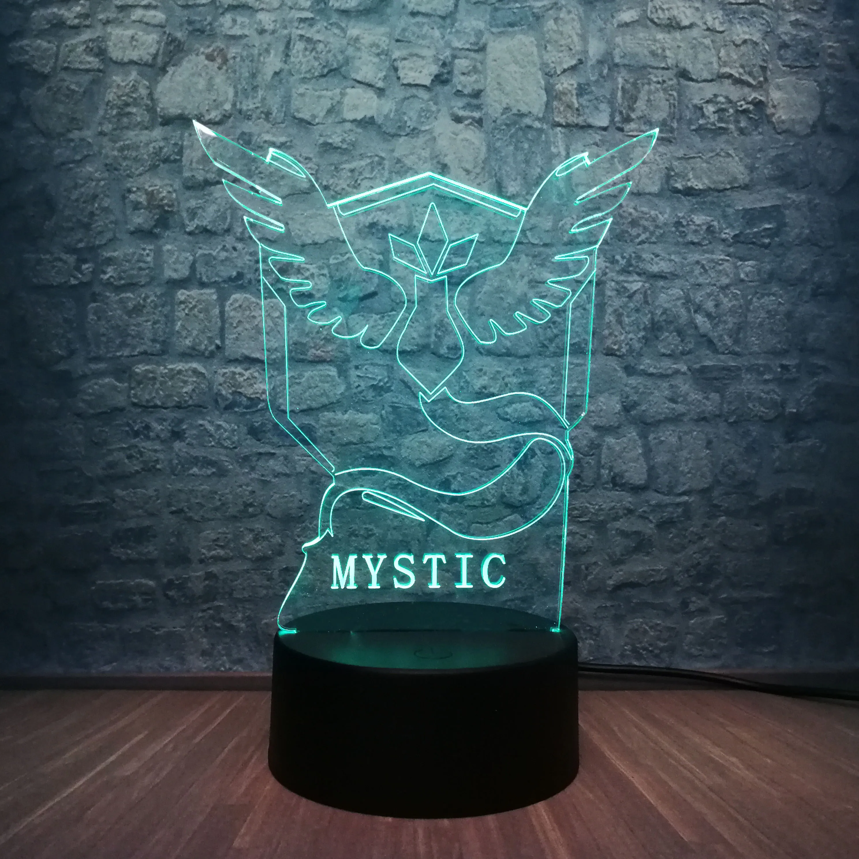 Японский Мистик Мультфильм Орел Покемон 3D LED USB лампа ночник светильник 7 цветов