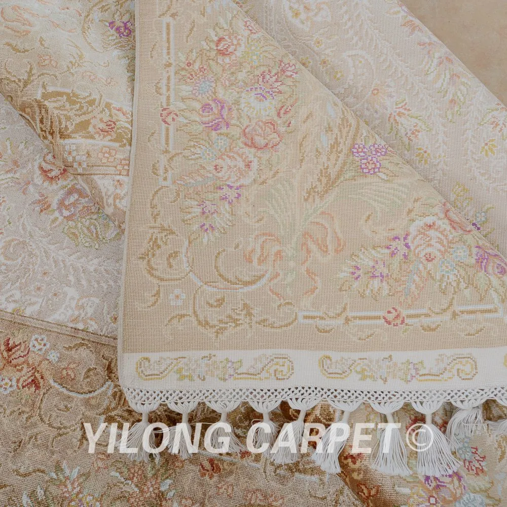Yilong 5 &quotx 8&quot ручной работы турецкий ковер верблюжий завязанные чистые шелковые