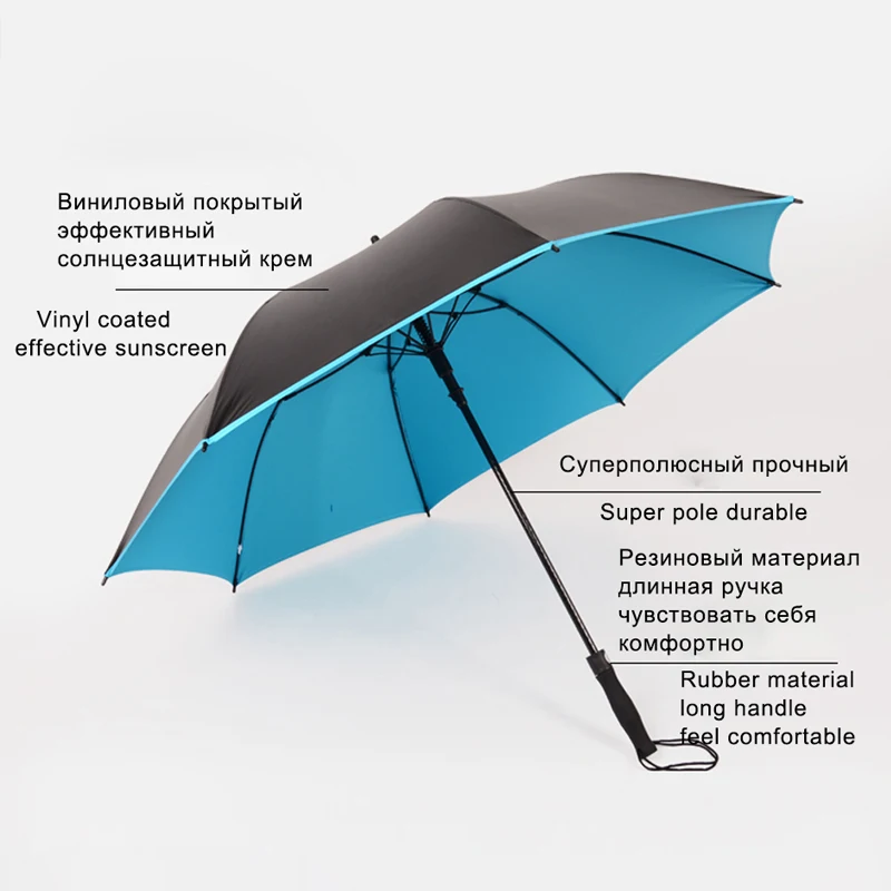 Мощный ветрозащитный Полуавтоматический зонт EasyZreal для гольфа большой