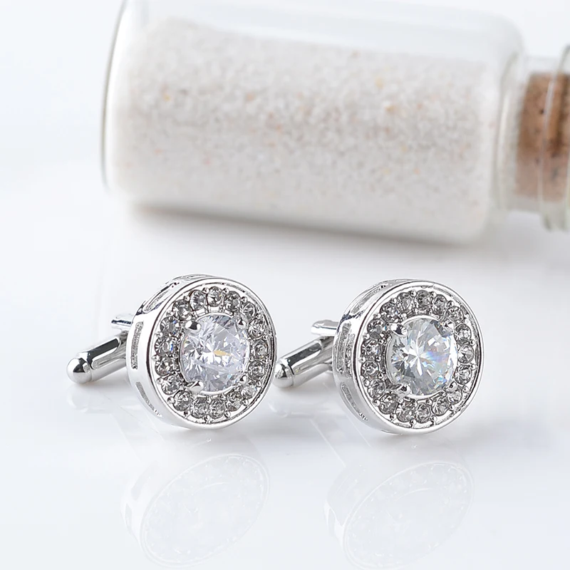 Женские Круглые Запонки Свадебные украшения Модные Классические роскошные