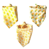 new fruit printed banana pineapple pear dog bandana reversible triangular bandage dog scarf for large dogs
