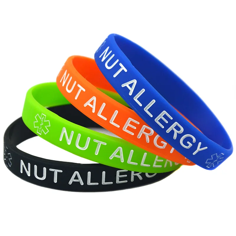 OBH 1 ПК гайка не вызывает аллергии Wristband Силикона заполненный чернилами лого