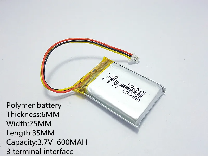 Видеорегистратор 388 ёмкость 600 мАч Модель 582535 602535 P полимер thium battery 3 line|Цифровые