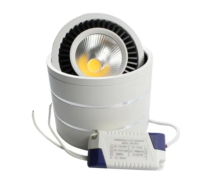 Led COB светильник 5 Вт/7 Вт/9 Вт/20 Вт поверхность mouted Светодиодная лампа AC85-265V потолочный Точечный светильник и светодиодный драйвер теплый белый/натуральный белый