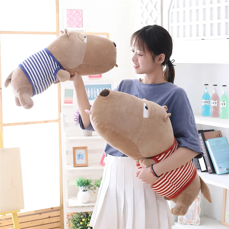 

100cm Stuffed Dog Plush Toys Pug Dog Yellow Pug Puppy Dogs Dol Baby Toy Animal Peluche For Girls Friends Children