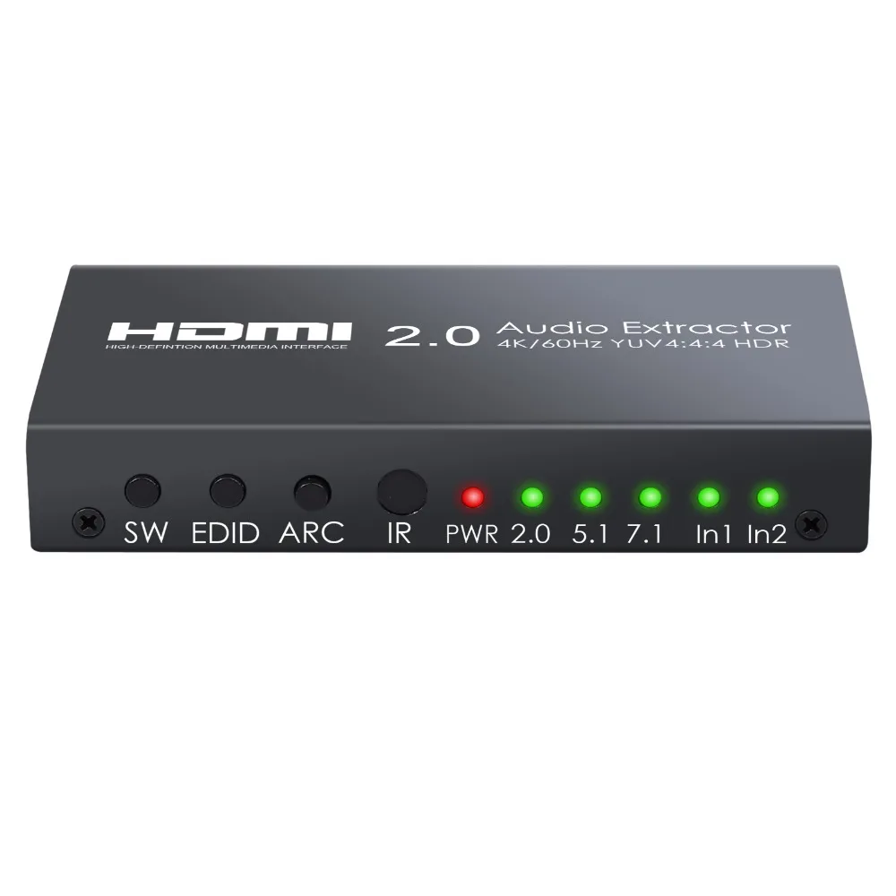 Proster преобразователь аудиосигнала HDMI 2x1 HDMI 2,0 переключатель с аудио экстрактором поддержка 4K@ 60Hz пульт дистанционного управления Blu-Ray плеер Xbox One