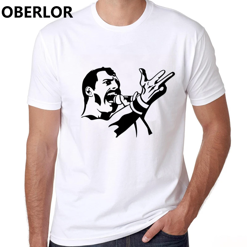 Группа королевы Эстетическая одежда для мужчин Фредди Меркьюри Camiseta Masculina Harajuku уличная белая футболка мужская Xxxtentacion