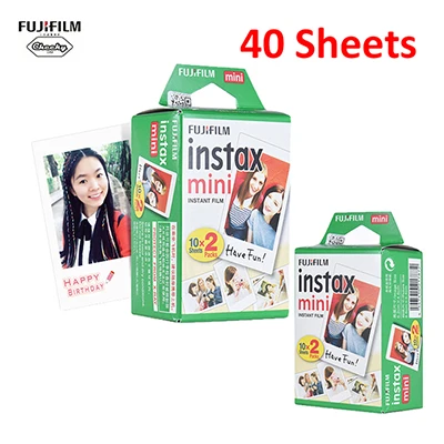 40 PCS Подлинная пленка fujifilm Instax Mini белая фотобумага фотоальбом мгновенная печать для Fujifilm Instax Mini 7 s/8/25/90/9 - Цвет: 40 PCS
