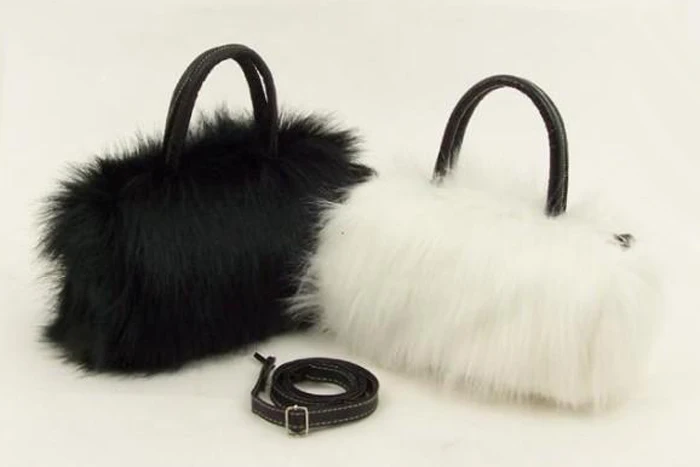 Autumn Winter Korean Fashion Wild Girls Portable PU Leather Female Design Faux Fur Handbag Women's Shoulder Bag Small Totes | Багаж и