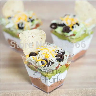 Пластиковая одноразовая жесткая пластиковая чашка 25 шт./лот 2 унции десертная