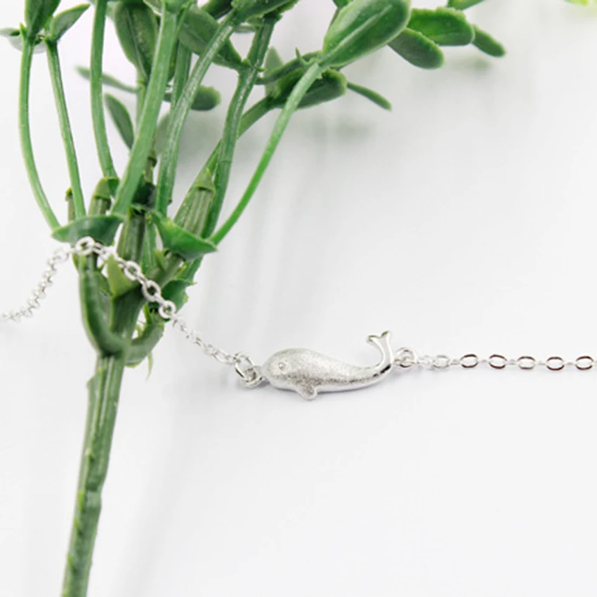 Kinitial животных рыб Браслеты браслет маленький кит Шарм цепи для Для женщин