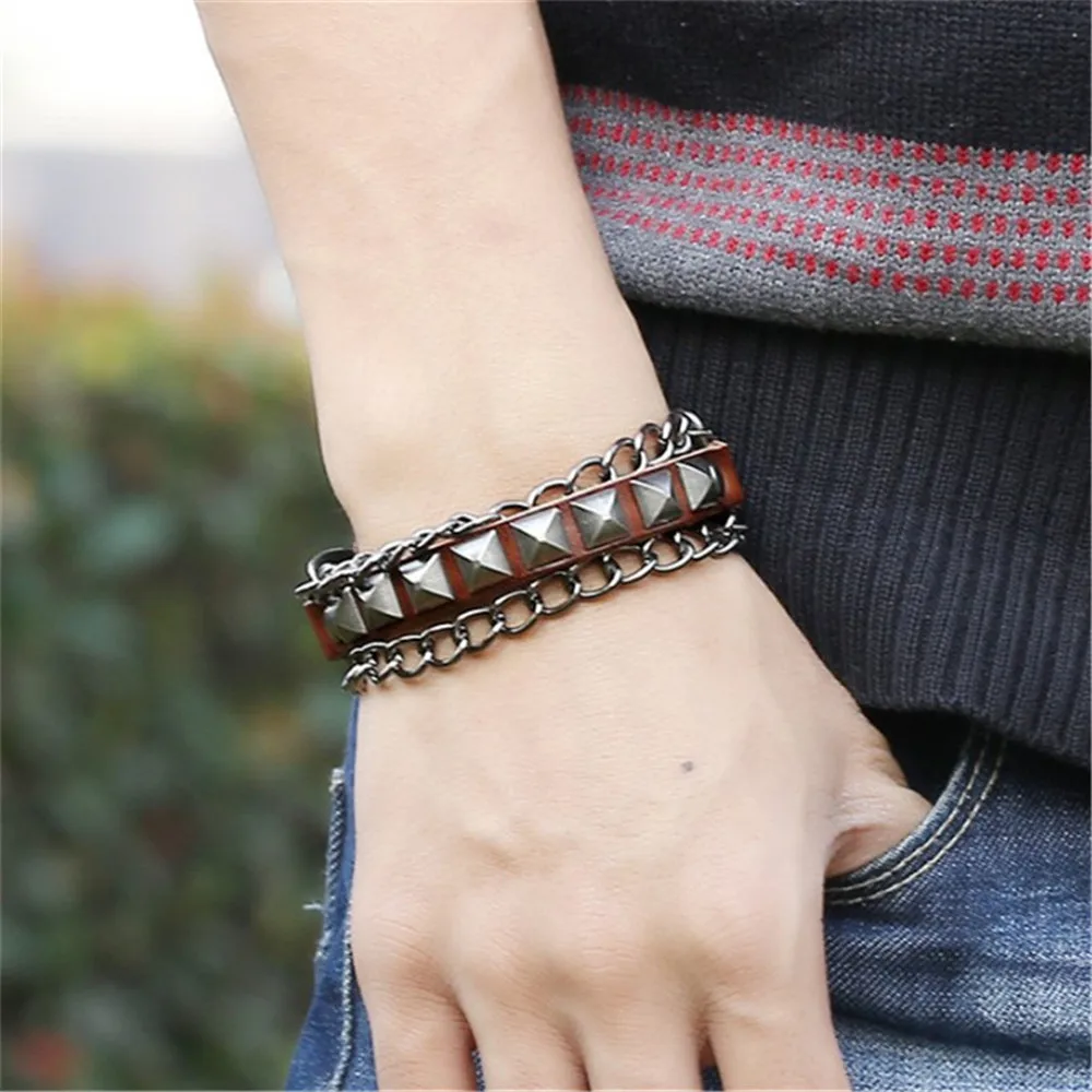 Мужские браслеты PUN friendship 2018 braclet braslet персонализированный кожаный браслет