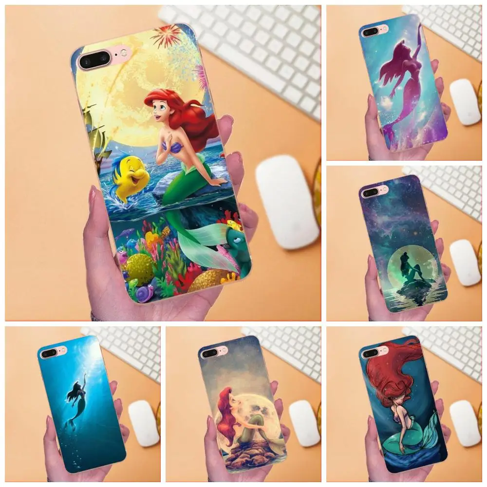 Мягкие кожаные чехлы для Huawei Mate 7 8 9 10 20 P8 P9 P10 P20 P30 Lite Plus Pro 2017 маленькая Русалка