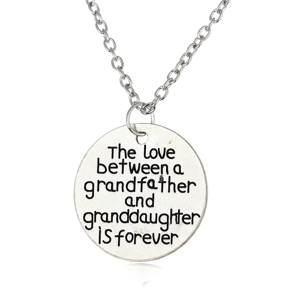 Подарки Для Семьи цепочка с кулоном любовь между дедушкой и внучкой навсегда