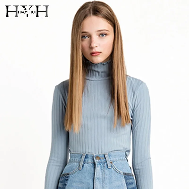 HYH Haoyihui Новинка осени 2019 водолазка пуловеры топы рубашка первоклассника с