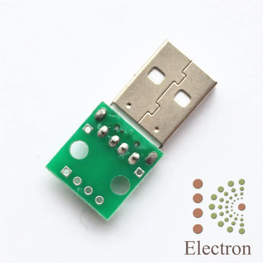10 шт./компл. USB разъем преобразует в печатную плату припоя 4-контактный DIP 2 54 мм Шаг