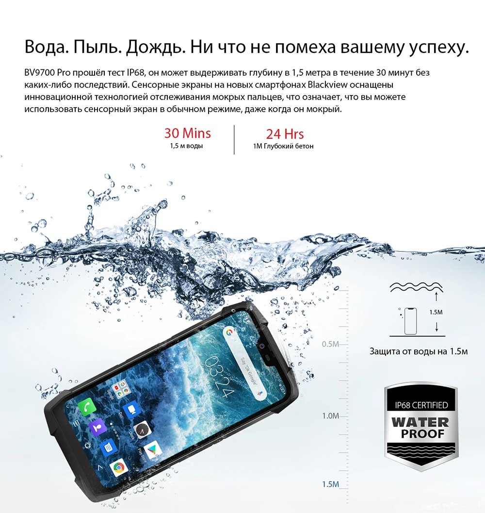 Blackview BV9700 Pro IP68 прочный мобильный телефон Helio P70 Восьмиядерный 6 ГБ+ 128 ГБ Android 9,0 16 Мп+ 8 Мп камера ночного видения смартфон