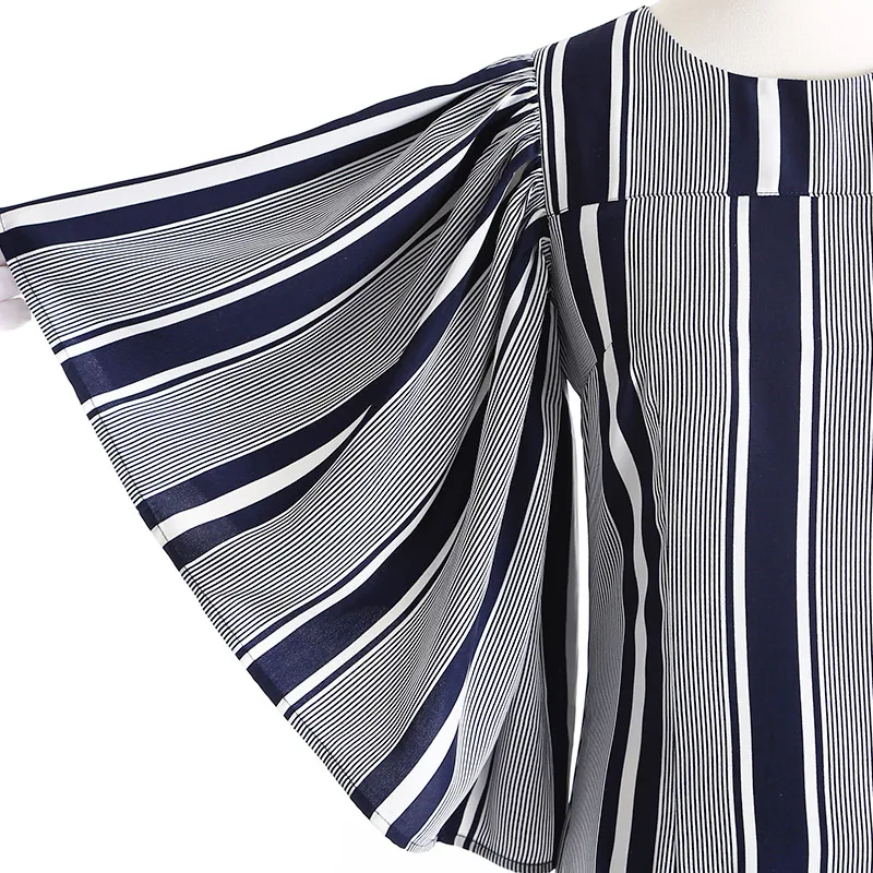 Весеннее летнее платье макси с полосками и бабочками для женщин высокого качества 2017 года, размер плюс, разрезы, элегантное винтажное платье.