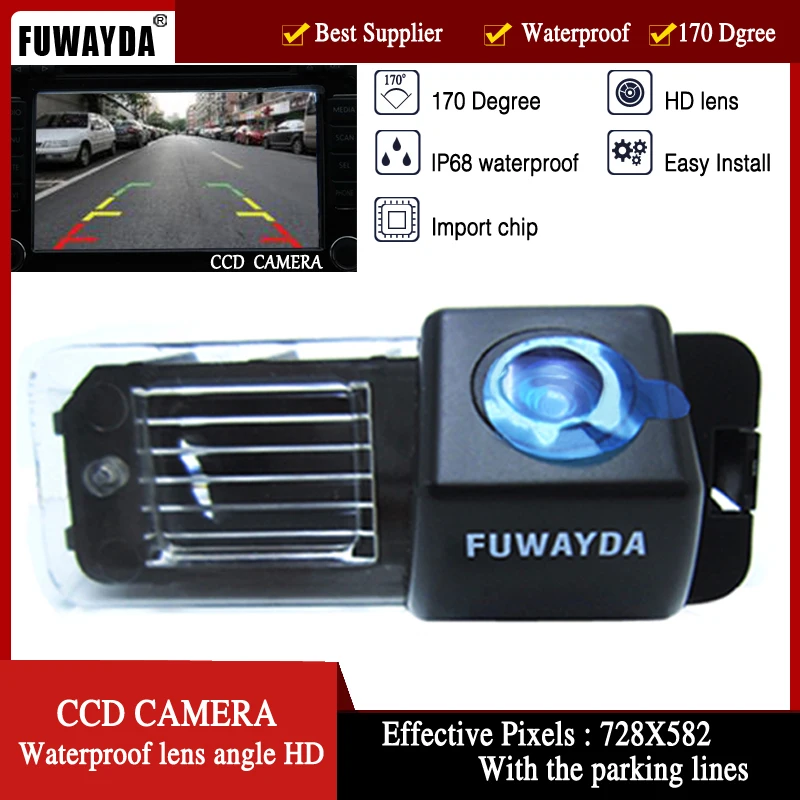Автомобильная камера заднего вида FUWAYDA CCD с углом обзора 170 градусов для VW Volkswagen Polo