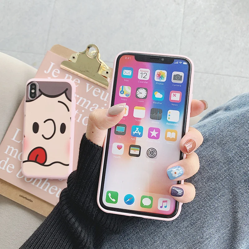 Забавные пары для IPhone X XR Max мобильный телефон оболочка iPhone7 8 Plus мультфильм