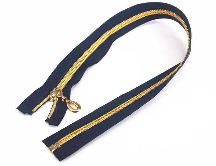 Молния с открытым концом длиной 40 см металлическая застежка молния золотыми