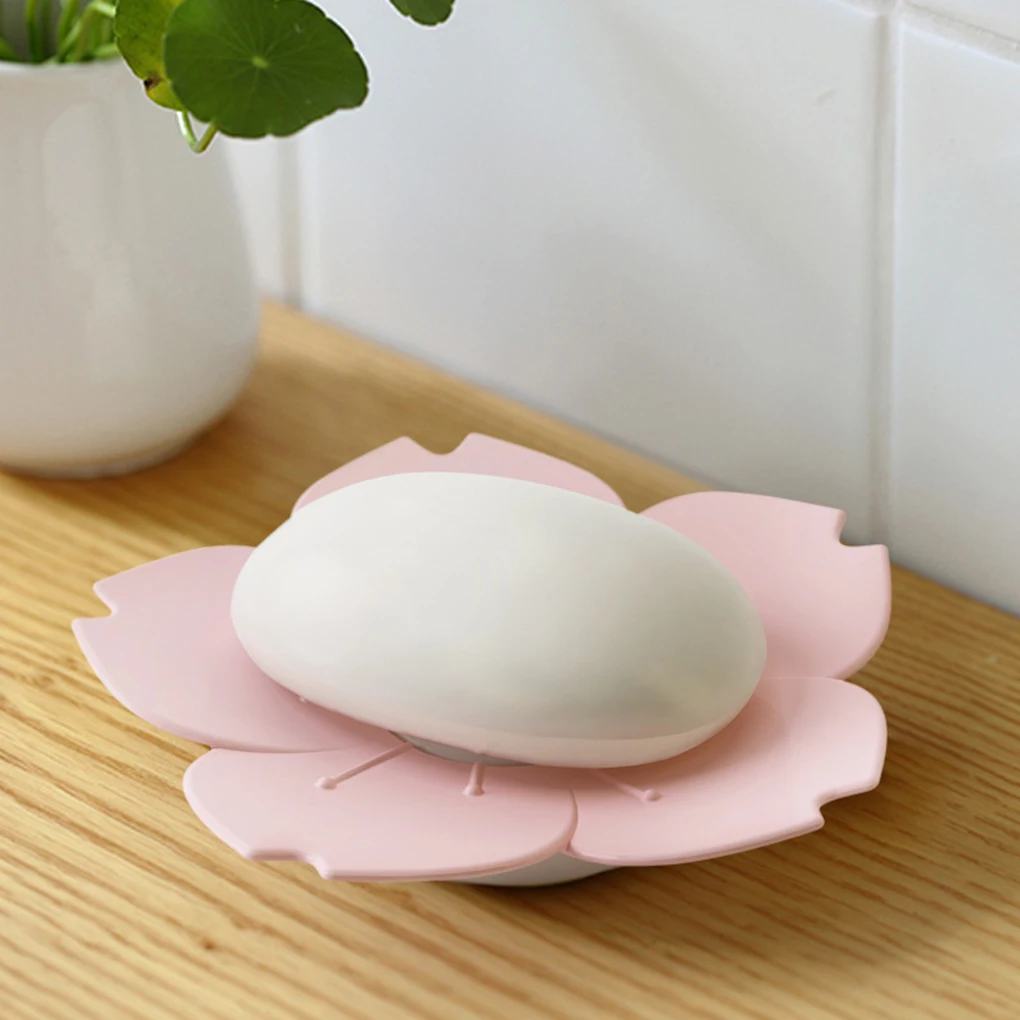 

Draining Cherry Blossom Soap Dish Soap Box Plate Flower Cherry Blossom Soap Plastic Box Holder