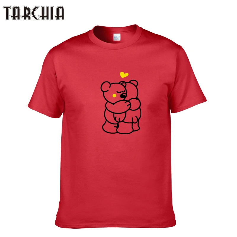 Футболка TARCHIA мужская приталенная хлопок короткий рукав симпатичная парная с