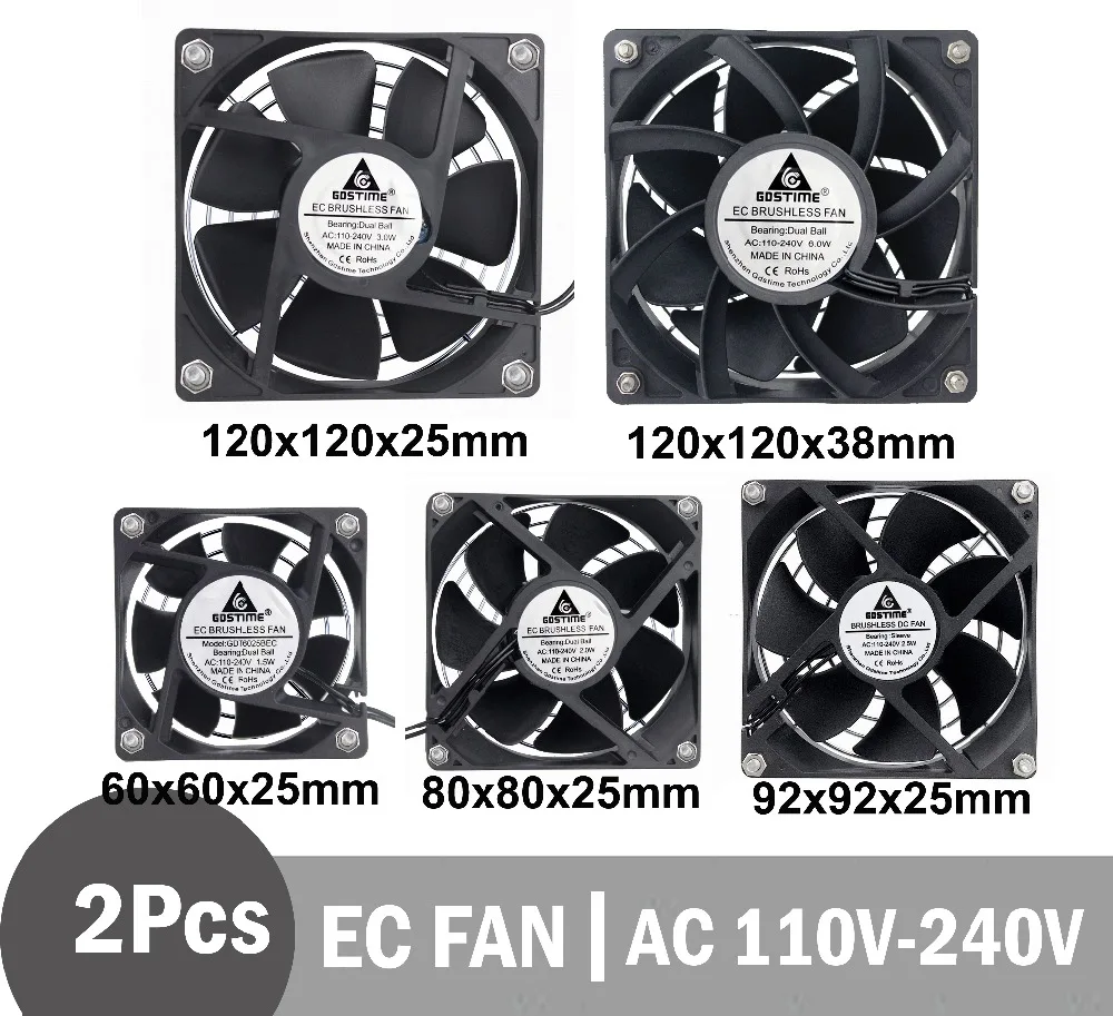 Axial sem Escova Ventilador sem Escova Case do Computador do Ventilador da ce Ventilador Gdestie Peças 60mm 80mm 90mm 120mm pc Cooler ac 110 v 115v 120v 220v 230v 240v ec 2