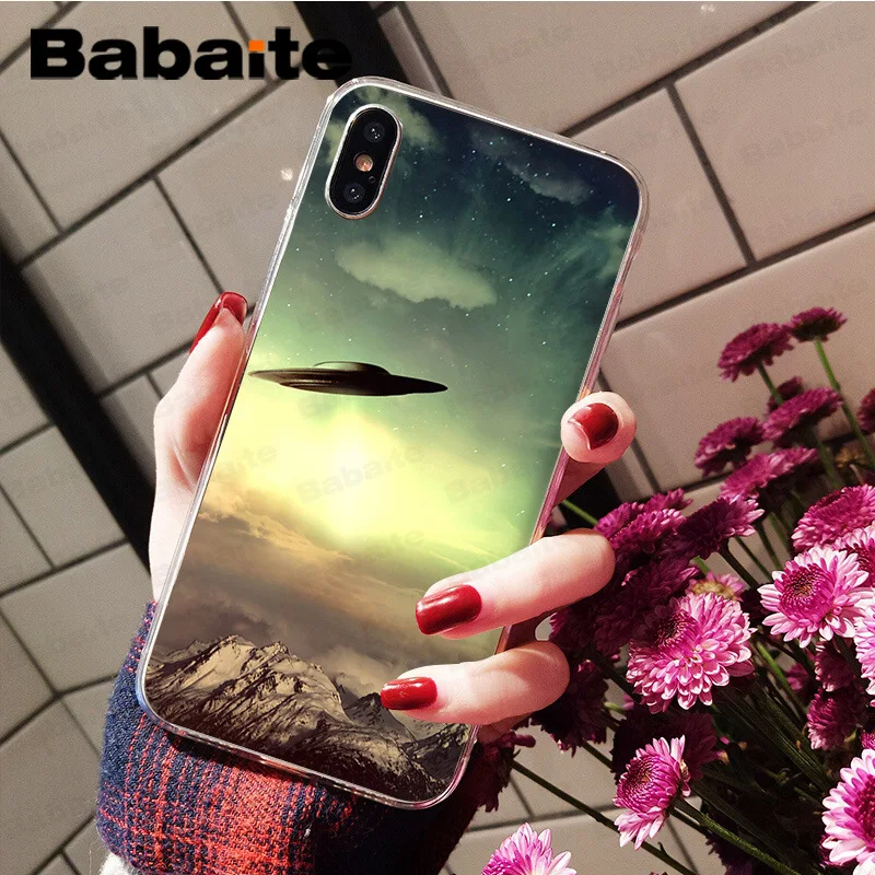 Мягкий высококачественный чехол для iPhone 7 для телефона Babaite Alien UFO 8 5 5Sx 6 7 plus 8 Plus X XS MAX XR