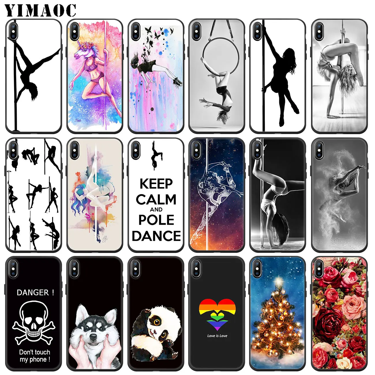 Чехол для телефона YIMAOC Pole dance Fitness Мягкий силиконовый чехол iPhone 11 Pro XS Max XR X 6 6S 7 8 Plus 5