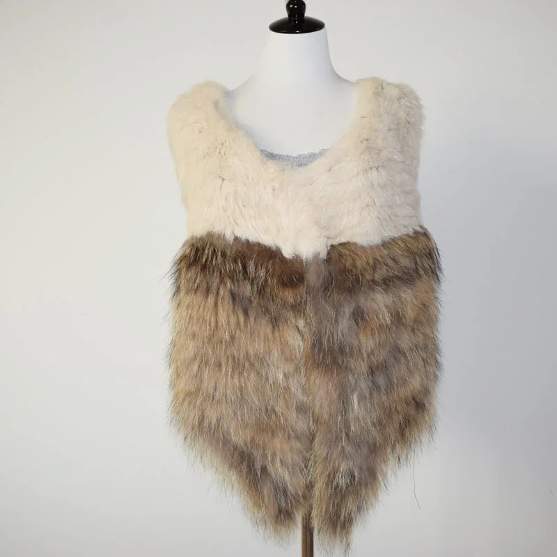 Жилет женский из натурального меха лисы ассиметричная длина LF4101 | Женская одежда