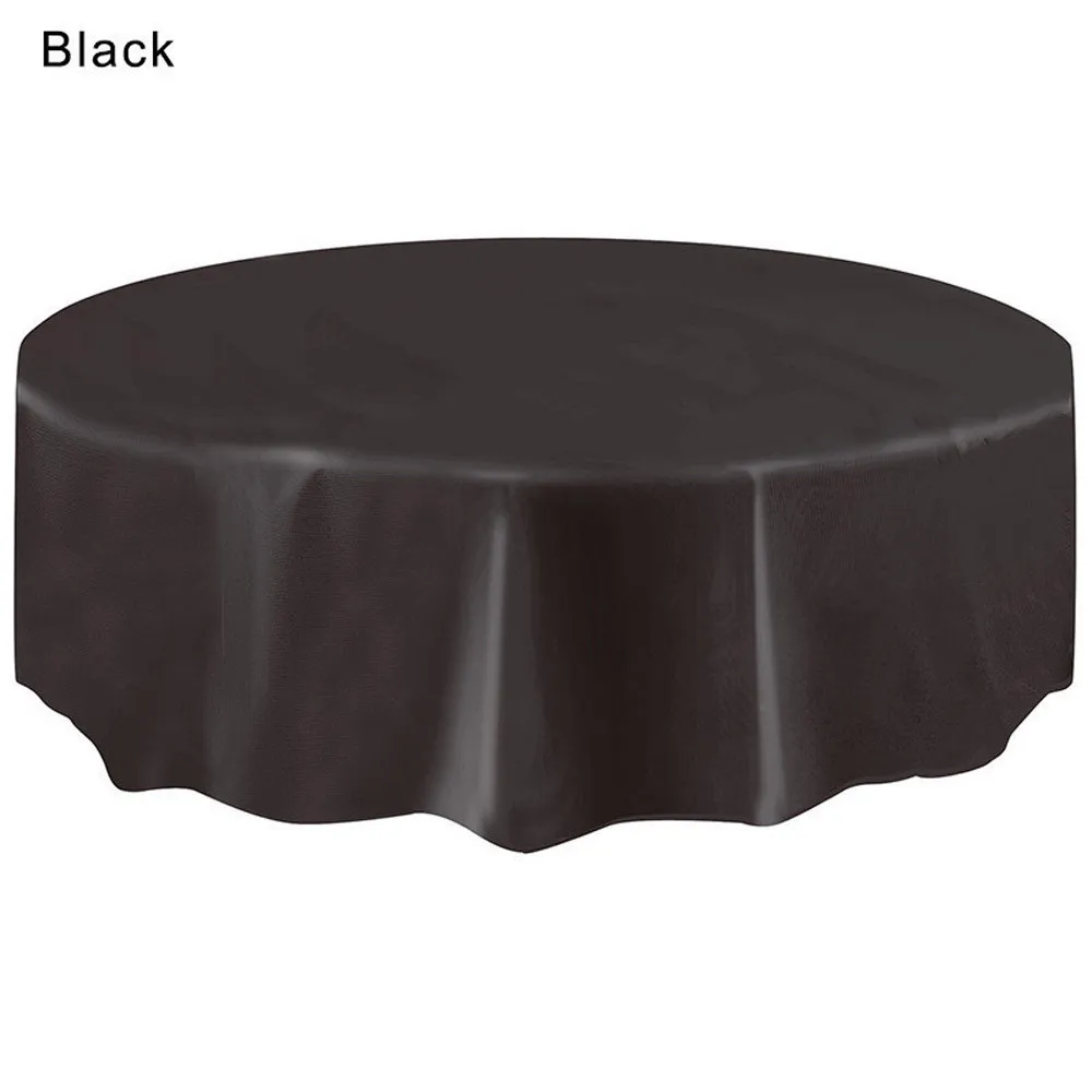 Large Disposable Plastic Round Tablecloths Dining Party Birthday restaurant Table Cover Oilproof Waterproof cloth tapete | Дом и сад